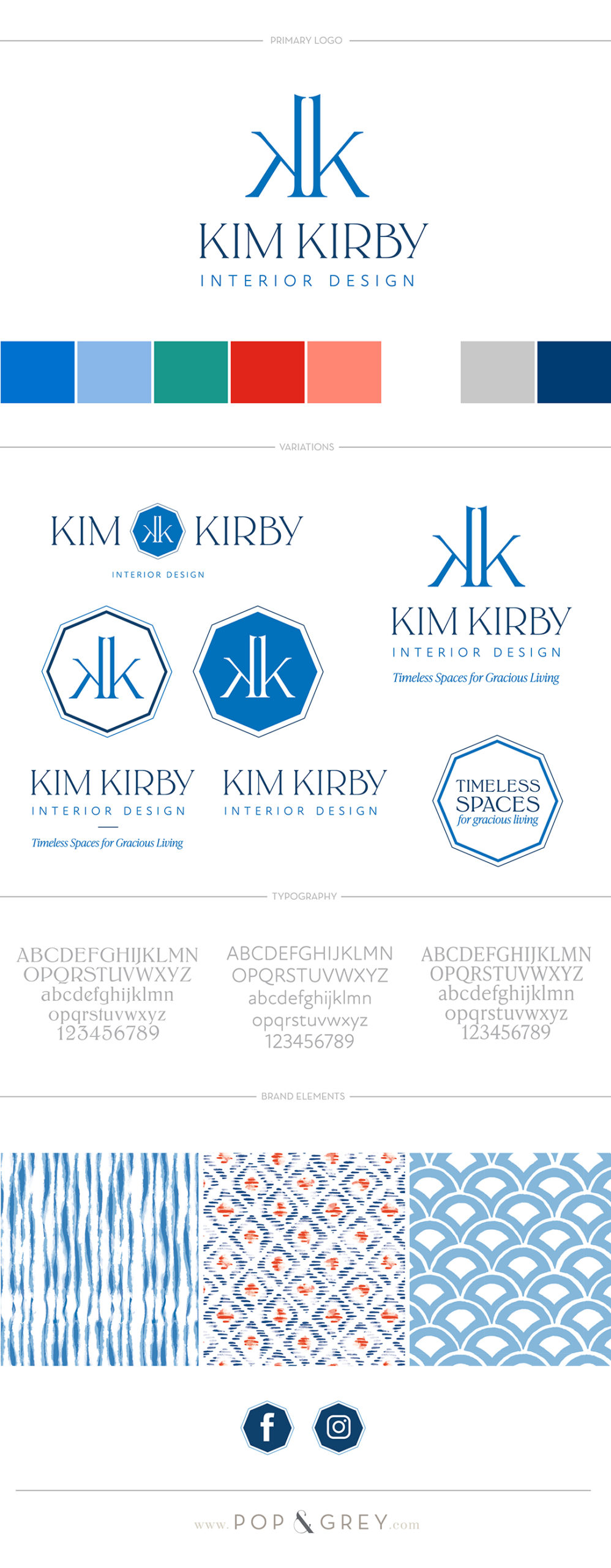 Kim Kirby Interior Design brand design by Pop & Grey