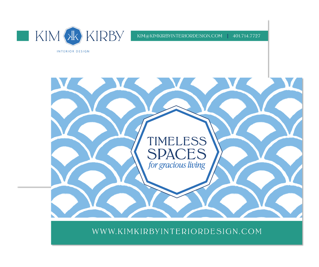 Kim Kirby Interior Design notecard design by Pop & Grey