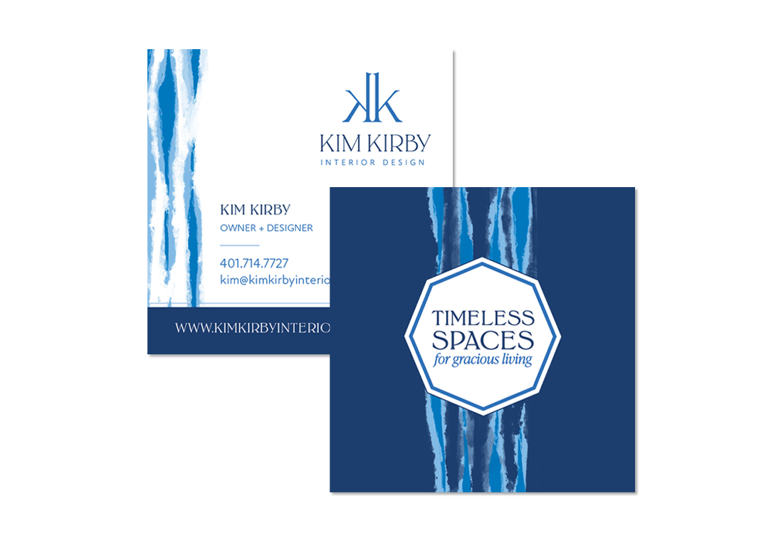 Kim Kirby Interior Design business card design by Pop & Grey