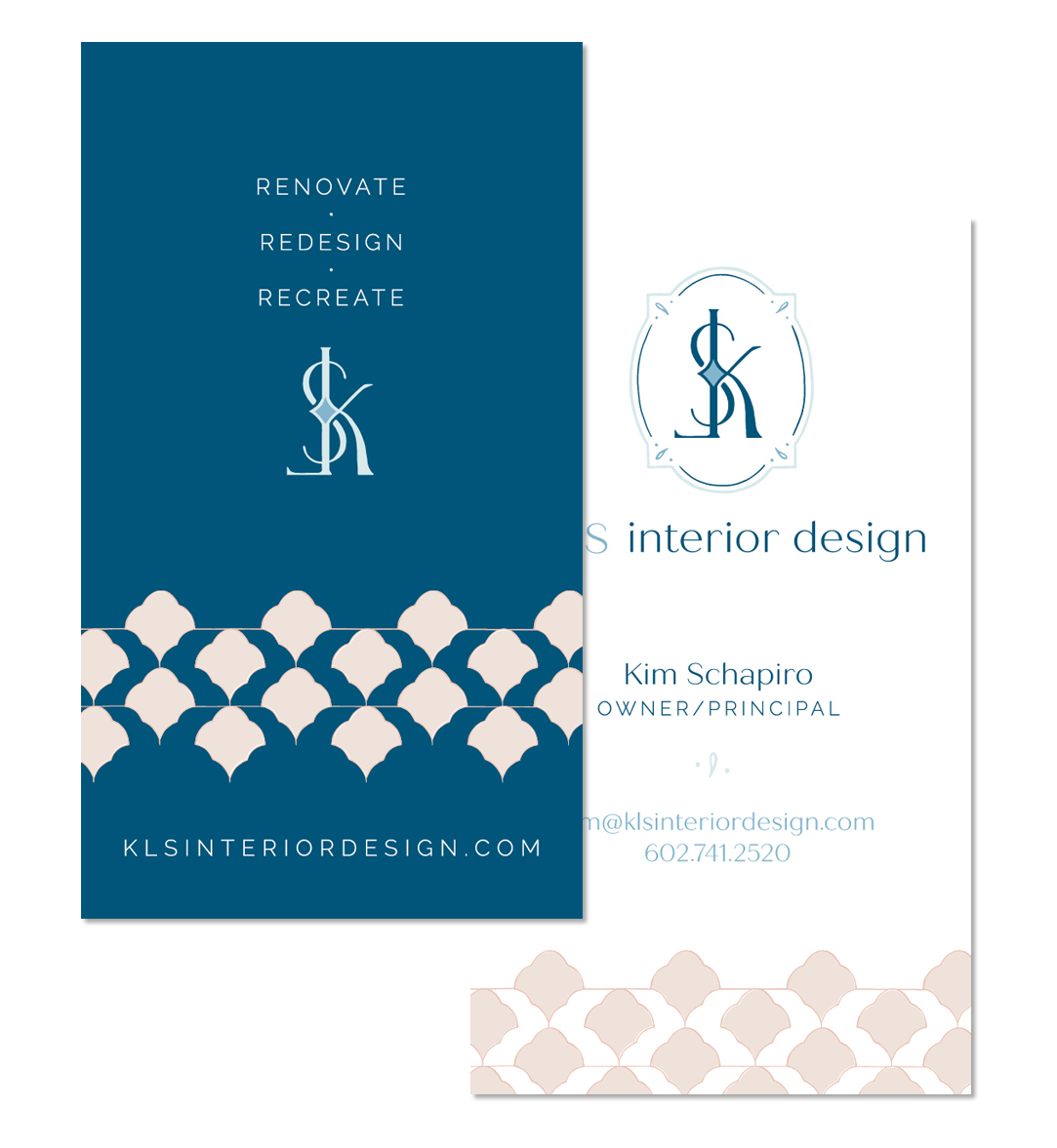 KLS interior design brand design by pop & grey