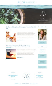 Alice Baker website design by Pop & Grey