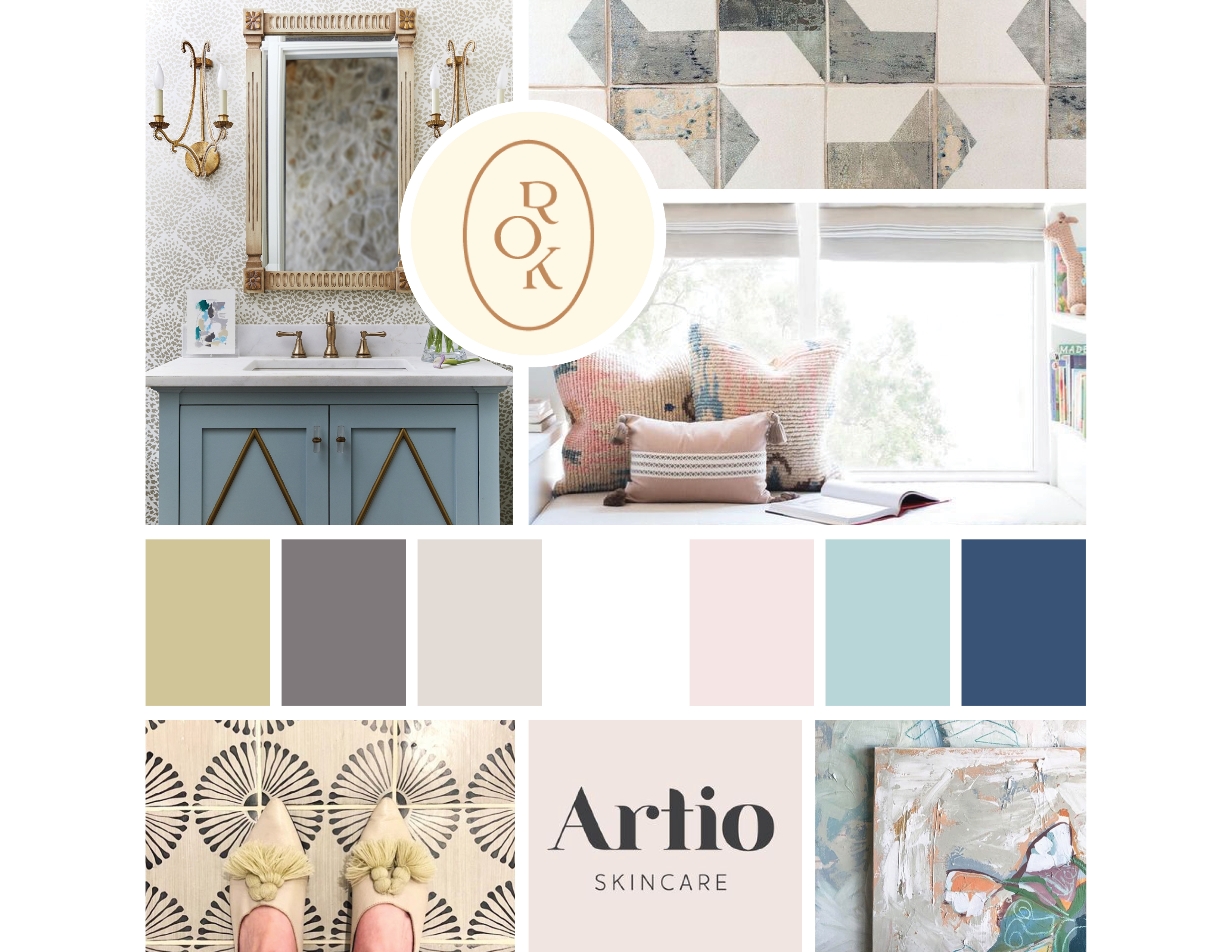 west trade interiors brand design mood board